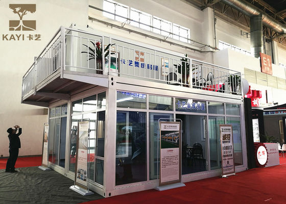 China De Glaswolmateriaal van twee Verhalen Geprefabriceerd Containerhuizen met Dubbel - Verglazing leverancier