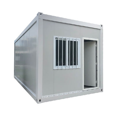 Boxspace 20ft Plat-Pack Containerhuis Prefab Huizen 6x3 Meter Tijdelijke Arbeidershuisvesting 2 Slaapkamer Met Toilet En Bedden