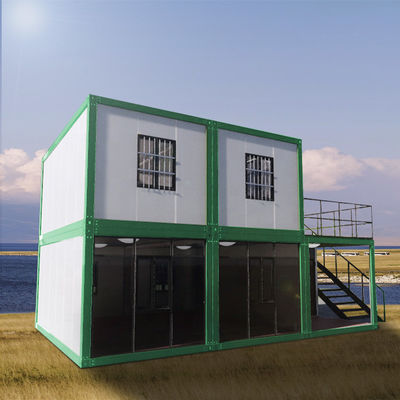 Doppellaag Prefabricated Container House Fabricated Portable Apartment
