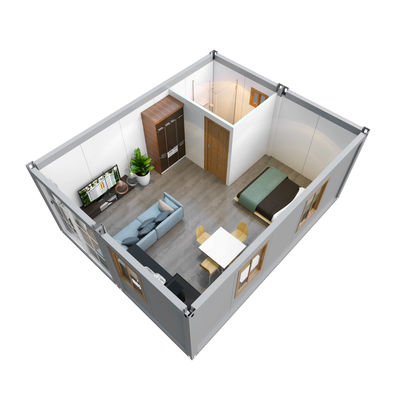 Draagbare 20ft modulaire container huizen, kantoor site prefab container huizen