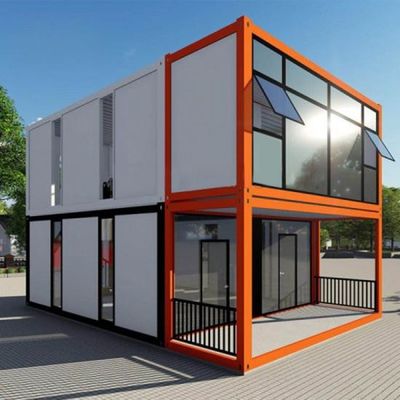 3 slaapkamers Prefabricated House Log Cabins Houten huis Prefab Containerhuis Constructie