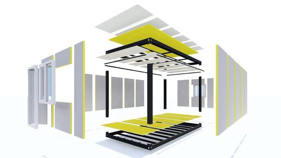 Beveiligingskantoor Containerhuis, Afneembare gefabriceerde modulaire containerhuis