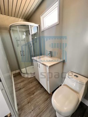 Modbox Prefab Flat Pack Container House Draagbare hut met keuken en badkamer