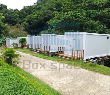 Aardbevingsbestendige 3 slaapkamers Containerhuis Roestvrij Flat Pack Mobiele Huizen