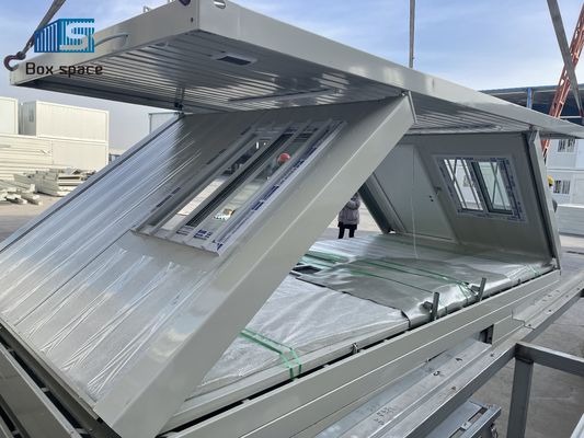 Anti-seismische opvouwbare containerhuizen 20ft Site kantoor met sandwich paneel