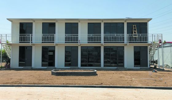 Verplaatsbare 2 slaapkamer prefab huizen, gegalvaniseerd staal uitbreidbare prefab huizen