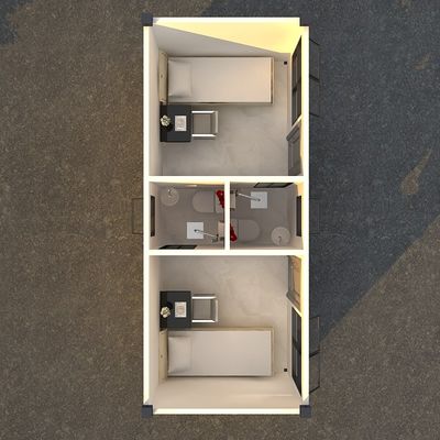 BOX SPACE Goedkope prijs 20ft Atelier Prefab Container Huis Met Keuken, Modulaire Draagbare Huizen Met Decoratie