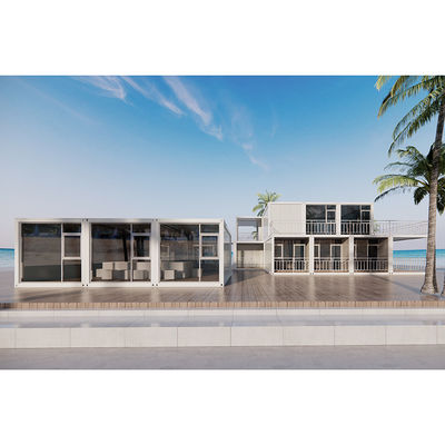 BOX SPACE Factory Direct Supply 20ft 40ft Steel Frame Container Huis 2 verdiepingen Studentenappartement met speciaal ontwerp