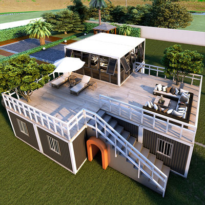 BOX SPACE Custom 20 Ft Mobil House Duplex Prefabricated Container Home Kits Resort Afneembare Prefab Huis