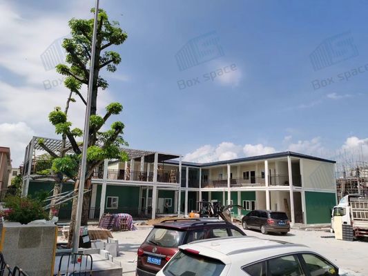 BOX SPACE Voorafgebouwd containerhuis, staalframe prefab huis, 40 voet containerhuis, modulair prefab huis