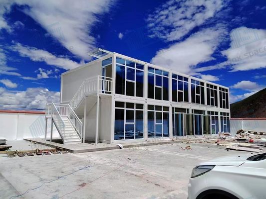 Makkelijk te monteren en te demonteren Prefab huis met geïsoleerde glaswand Container kantoor voor mijnbouw bouwplaats