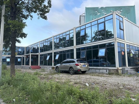 Flexibel en handig draagbaar kantoorcontainer modulair staal frame Rock Wool Sandwich Panel modulair huis