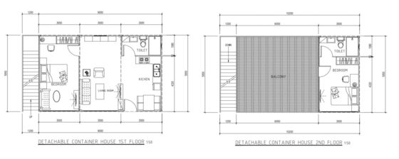 Luxe prefab huis Container Volledig gemeubileerd Snelle assemblage 20ft Prefab Container huis