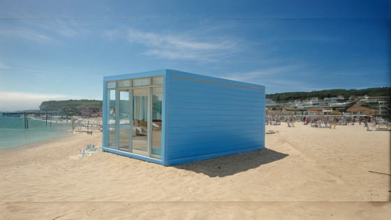 BOX SPACE Pre-made container huizen met luxe decoraties modulair container huis met buiten houten bekleding