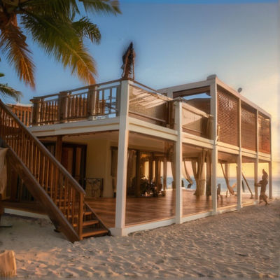BOX SPACE 20FT Modulaire draagbare huizen aan zee Voorgebouwde containerhuizen Prefab mobiele woning met 2 slaapkamers