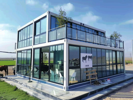 Containerhuis project van familie reis bed en klein huis als slaapkamer of kantoor