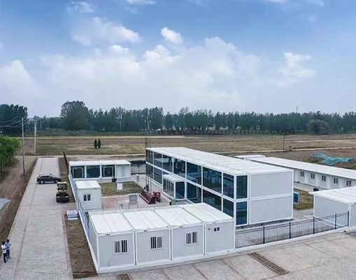 Hurricaneproof Flat Pack Steel Prefabricated Modular Prefab Huis Gegalvaniseerd Staal Frame Container Huis Met Badkamer