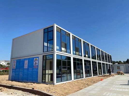 Fabrieksvoorraad 2 verdieping Bouwterrein Arbeiders Woon Prefab Containerhuis Prefab Container kantoor voor mijnbouw