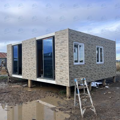 Hurricane waterdicht geluidsdicht modulaire huizen staal gebouw container huis prefab huizen met metaal gesneden bekleding