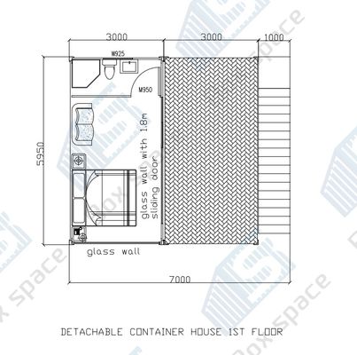 BOX SPACE Kleine huizen klaar voor verzending 3 slaapkamers Prefab huis Luxe villa's Prefab modulaire container huis Cyprus